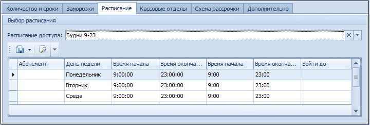 расписание доступа3